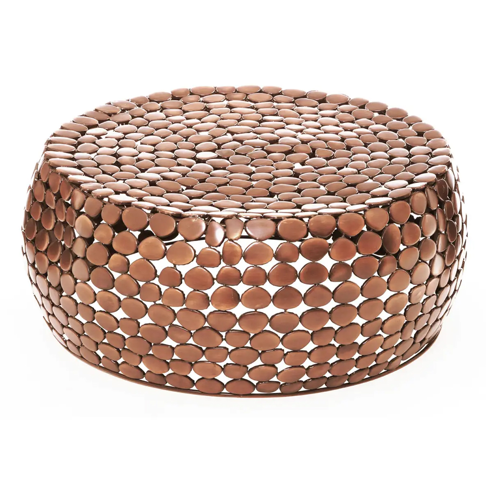 Telluride Metal Pebble Coffee Table In Gold