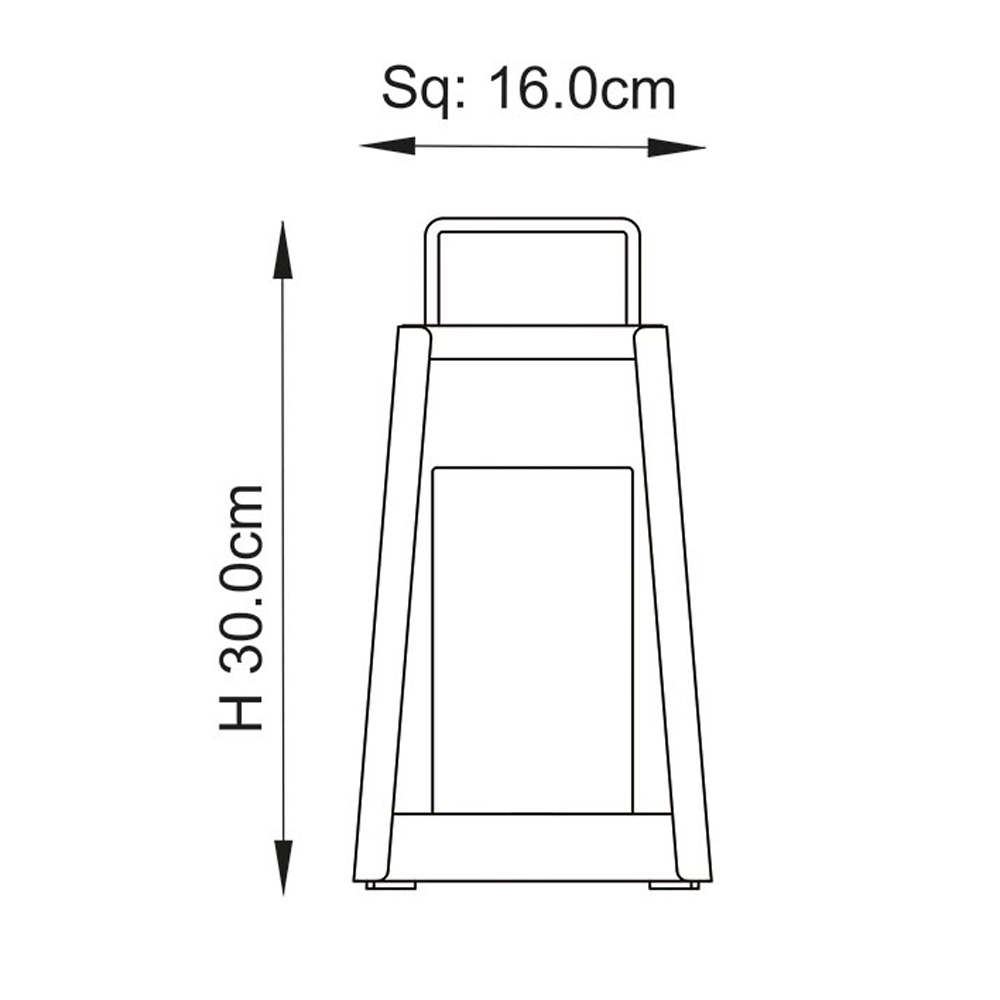 Telluride Metal Rechargeable Table Lamp In Matt Black