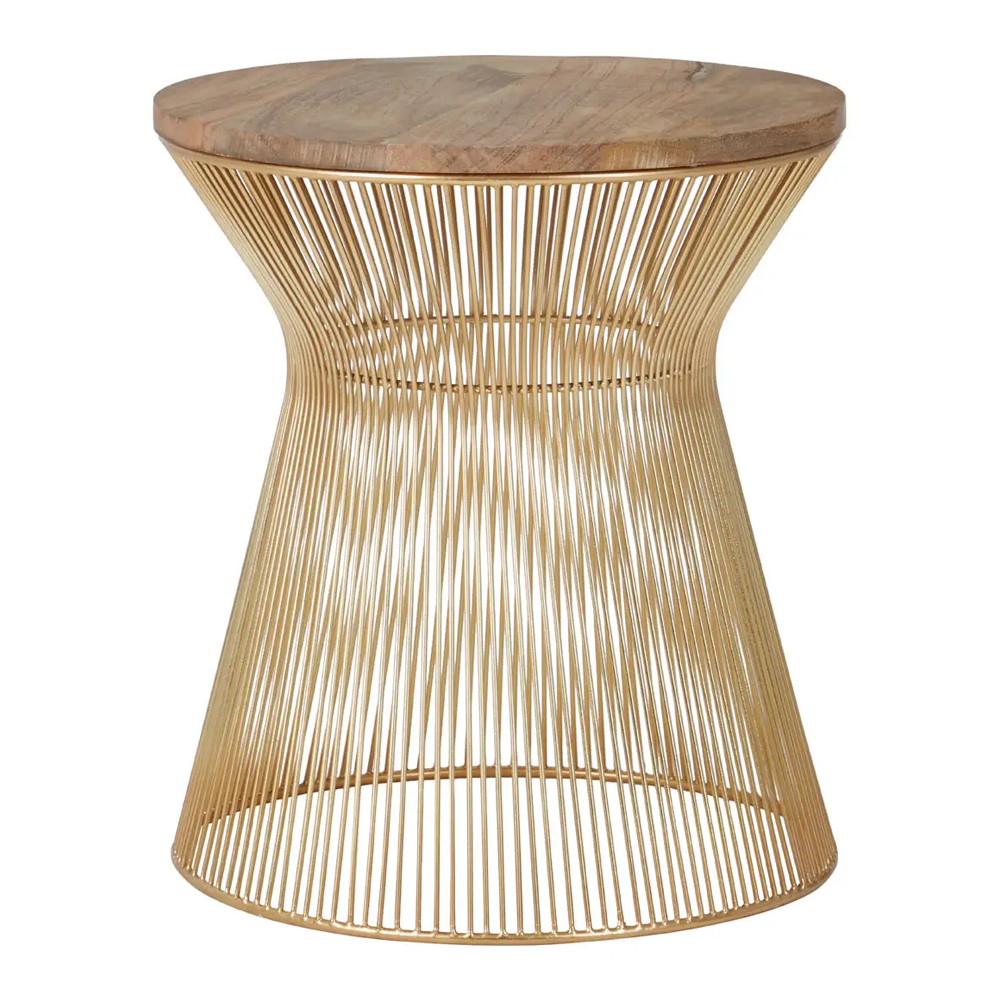 Telluride Natural Wooden Coffee Table With Hourglass Base