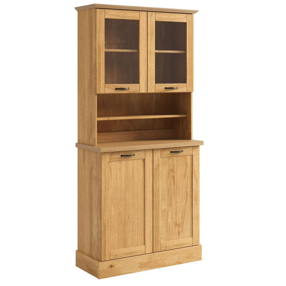 Telmira Wooden Coffee Station with 4 Doors in Stained Wax