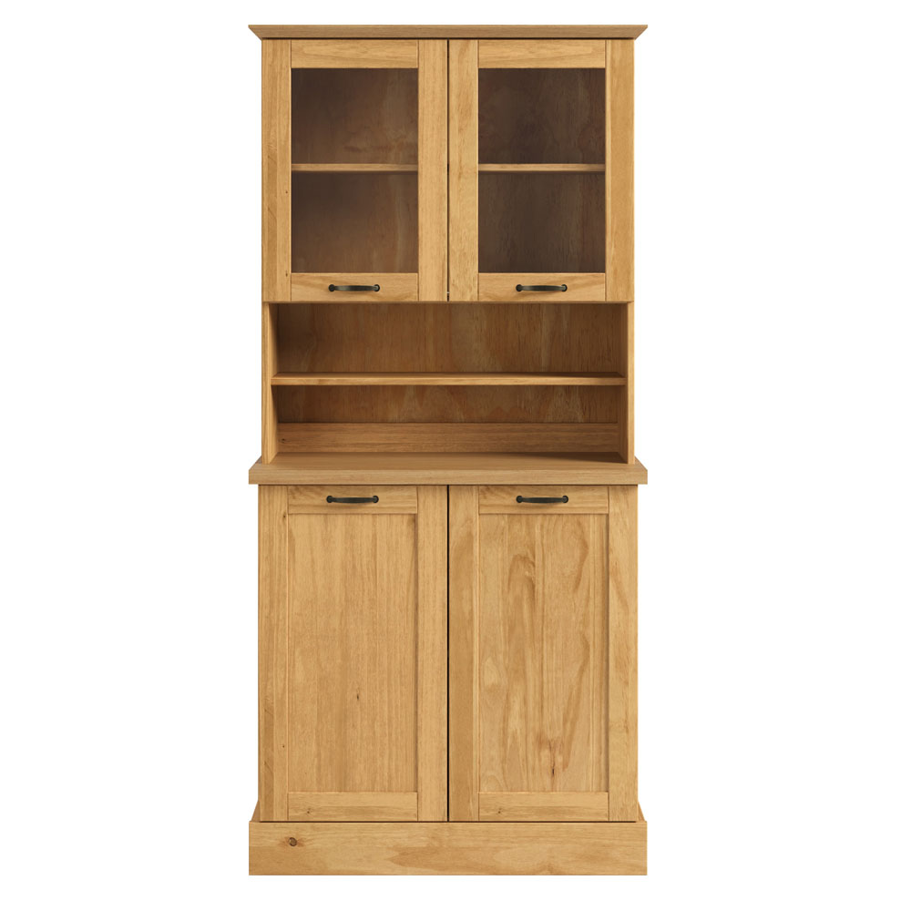 Telmira Wooden Coffee Station with 4 Doors in Stained Wax