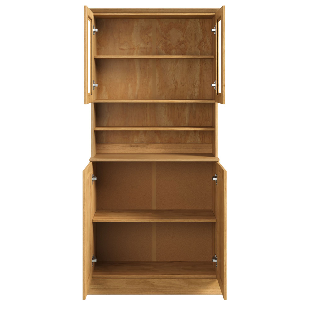 Telmira Wooden Coffee Station with 4 Doors in Stained Wax