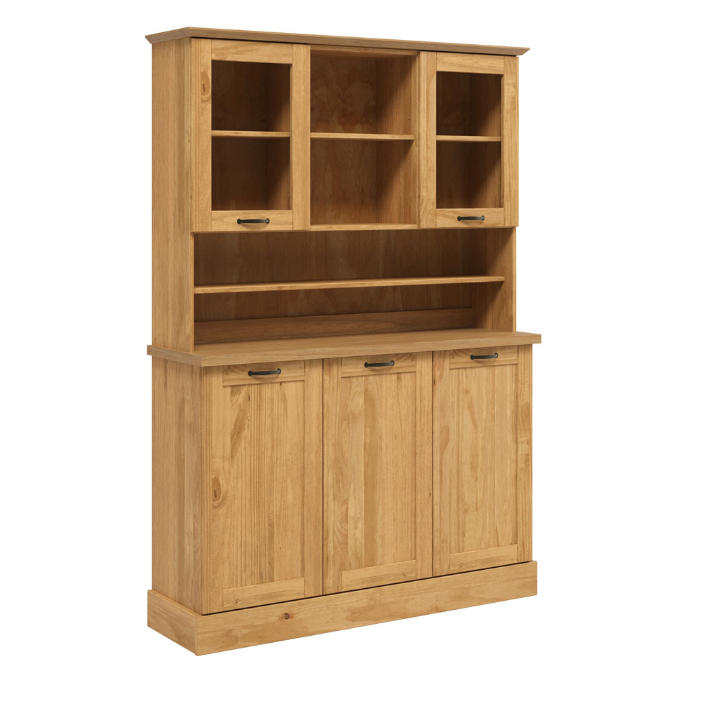 Telmira Wooden Coffee Station with 5 Doors in Stained Wax