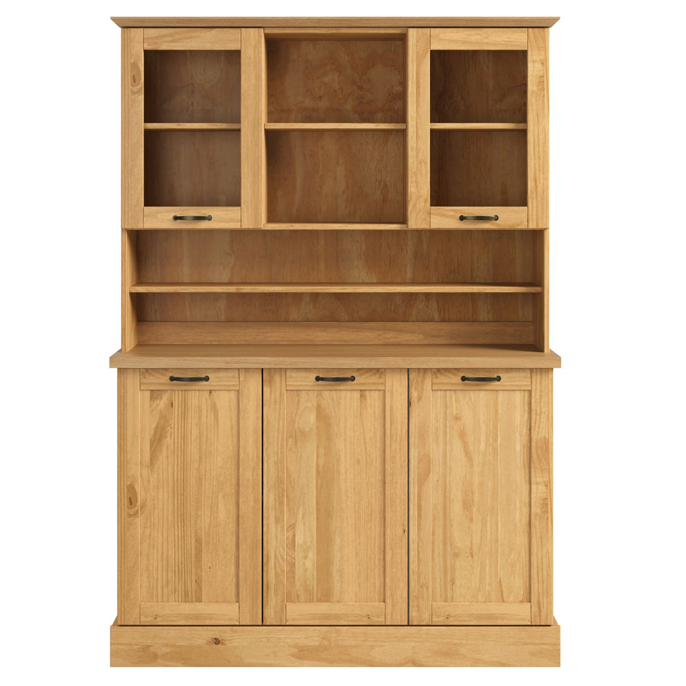 Telmira Wooden Coffee Station with 5 Doors in Stained Wax