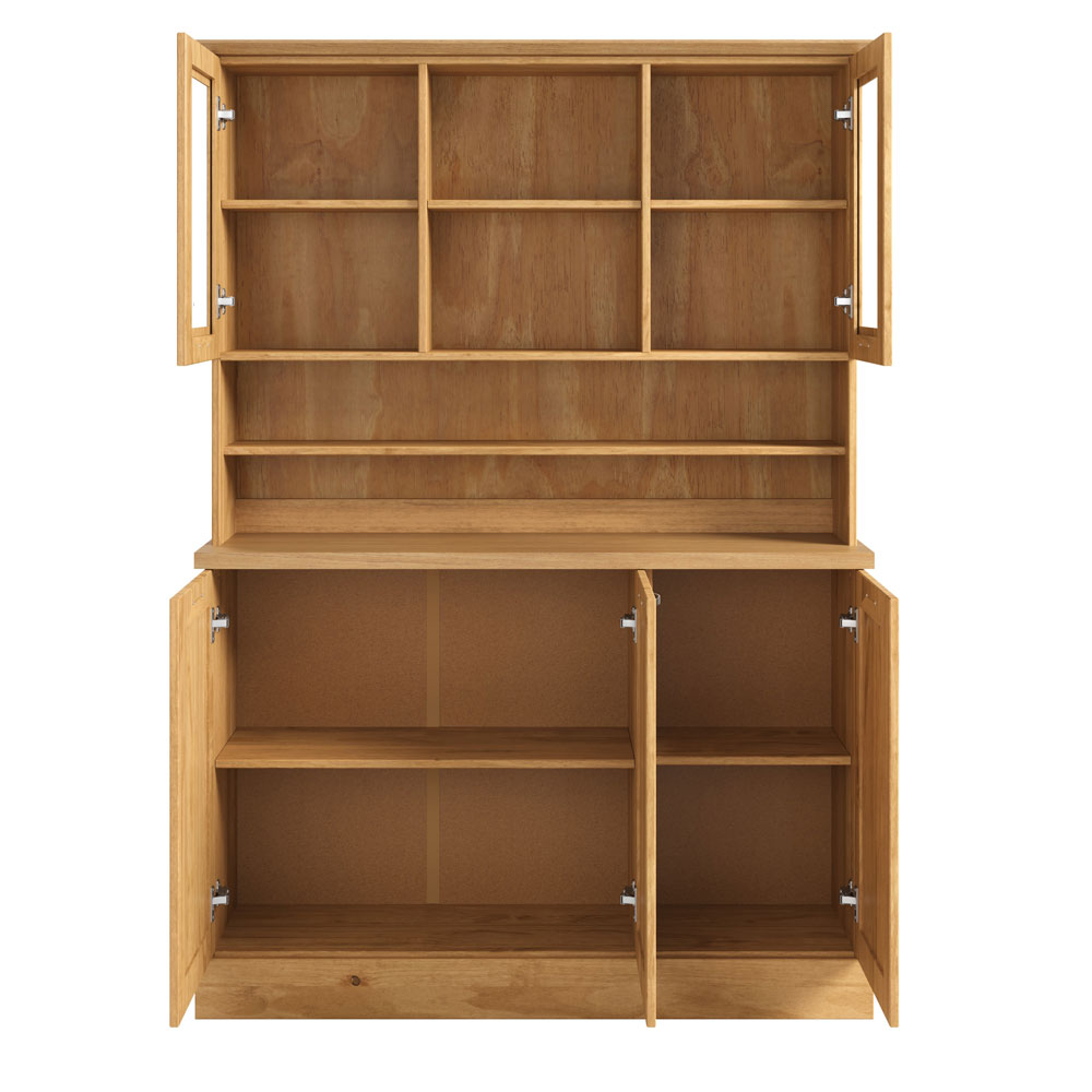 Telmira Wooden Coffee Station with 5 Doors in Stained Wax