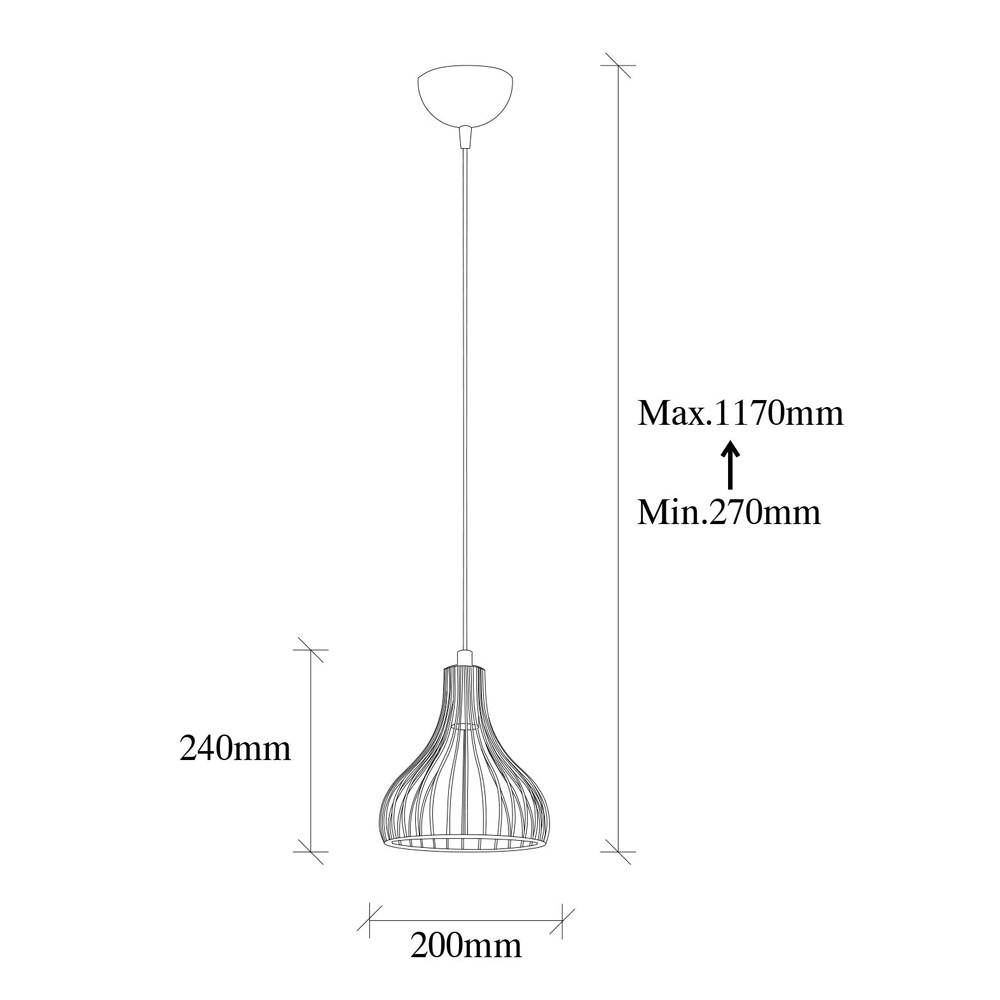 Telyildo Metal Ceiling Pendant Light in Gold