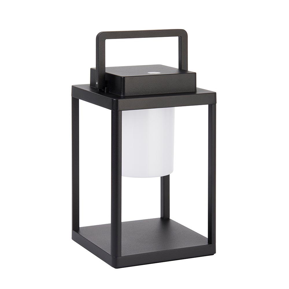 Temecula Aluminium Rechargeable Table Lamp In Matt Black