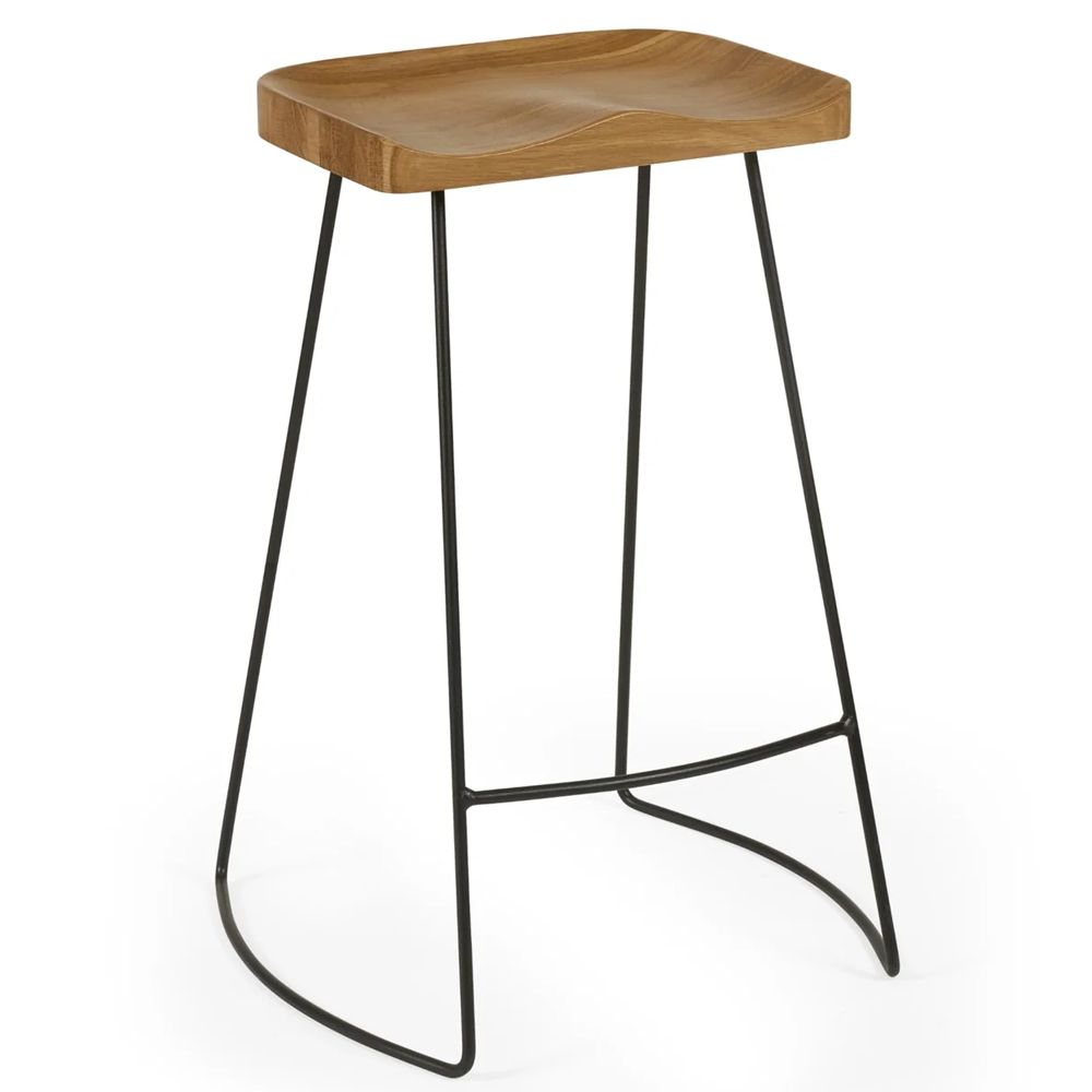 Temecula Light Brown Wooden Bar Stools - Pair