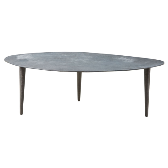 Regulus Aluminium 3 Legs Angled Side Table In Silver   _2