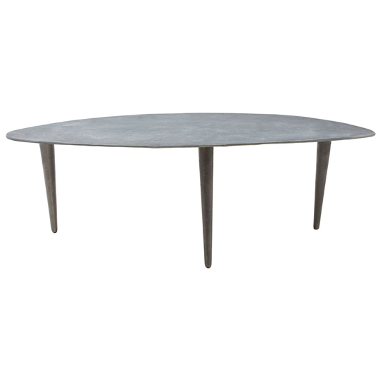 Regulus Aluminium 3 Legs Angled Side Table In Silver   _1