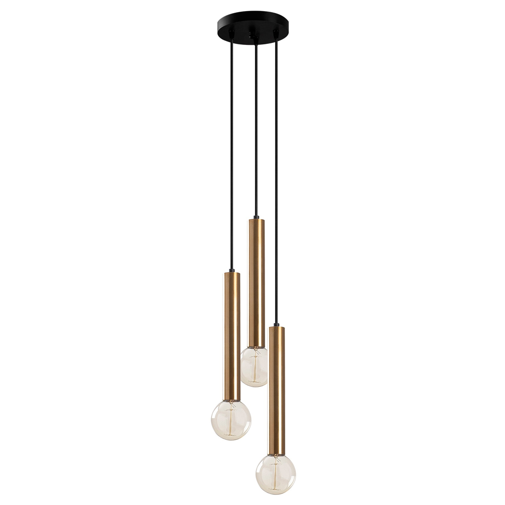 Tempo 3 Light Metal Ceiling Pendant Light in Vintage