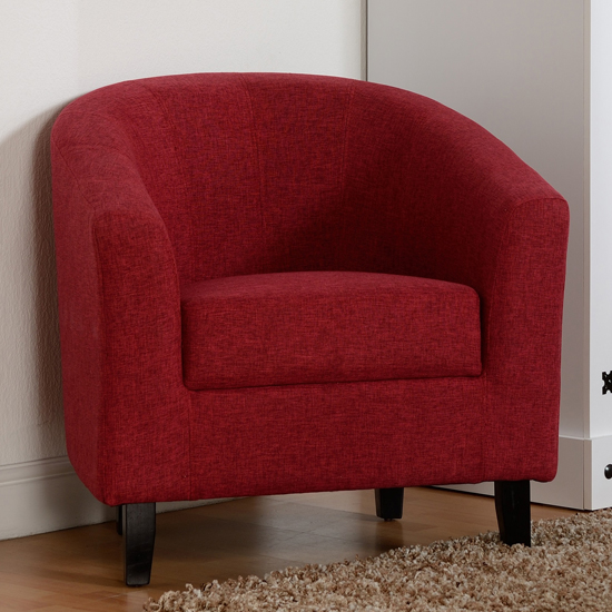 Trinkal Fabric Upholstered Tub Chair In Red Furniture in Fashion