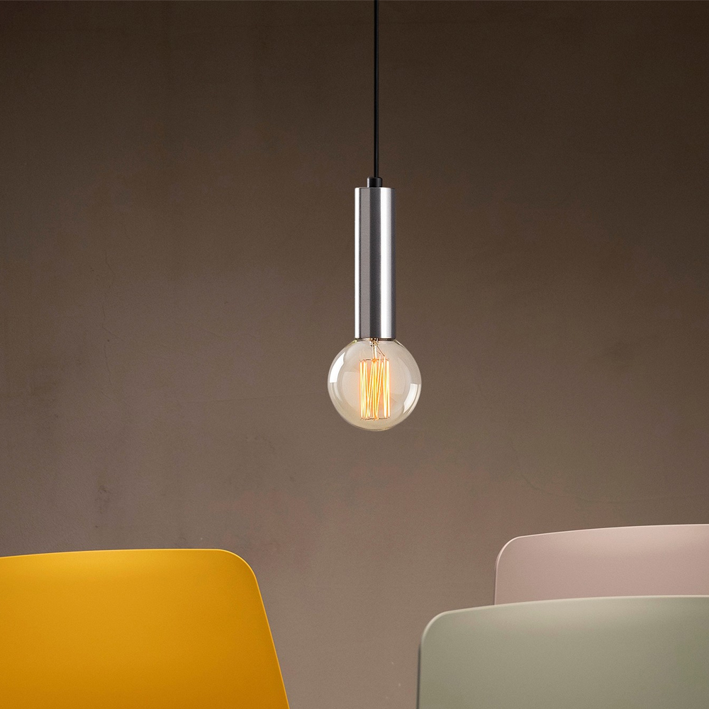 Tempo Metal Ceiling Pendant Light in Silver