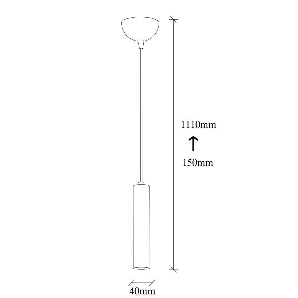 Tempo Metal Ceiling Pendant Light in Silver
