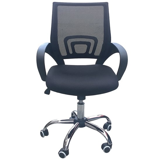 Photo of Tenby fabric mesh back home and office chair in black