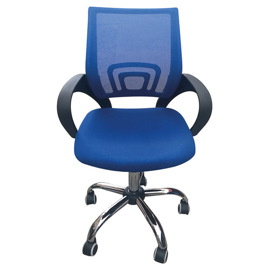 Tenby Fabric Mesh Back Home And Office Chair In Blue_2