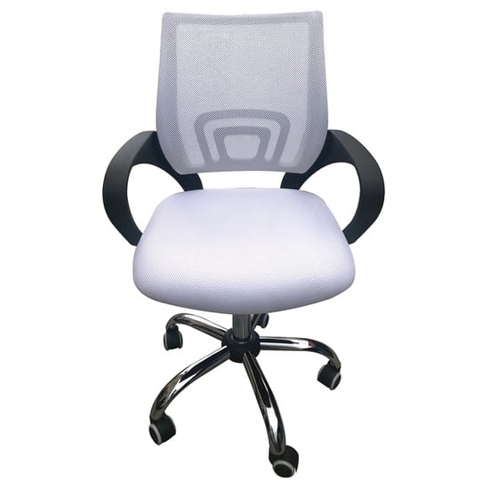 Tenby Fabric Mesh Back Home And Office Chair In White