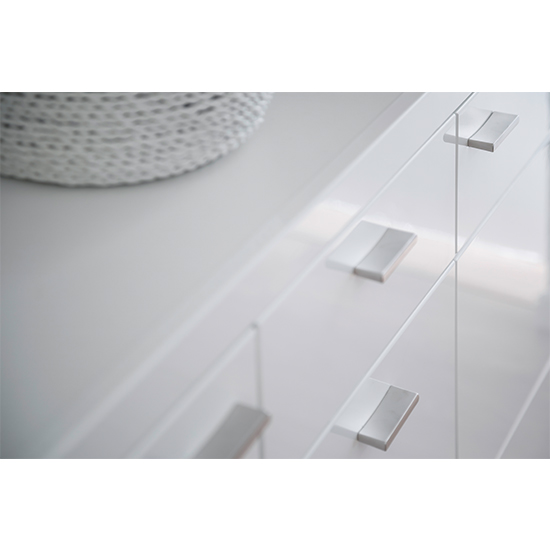 Tepic High Gloss Highboard In White With 3 Doors And LED_5