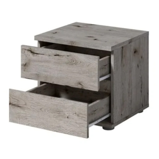 Terni Wooden Set Of 2 Bedside Cabinets In Wellington Oak