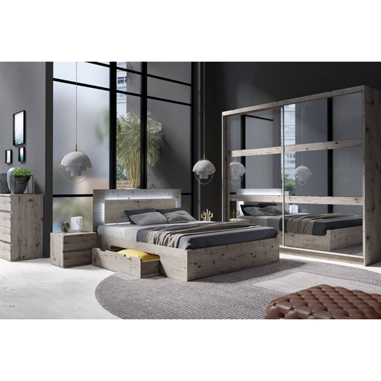 Terni Wooden Set Of 2 Bedside Cabinets In Wellington Oak