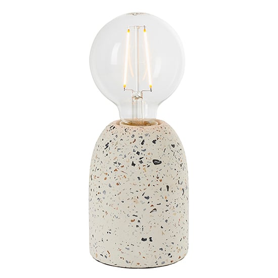 Photo of Terrazzo table lamp in white terrazzo