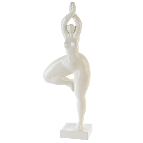 Product photograph of Terrell Polyresin Ballerina Sculpture In White from Furniture in Fashion
