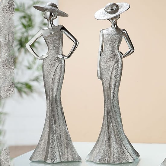 Read more about Terrell polyresin lady diva hands in hip sculpture in silver
