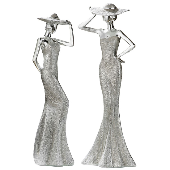 Terrell Polyresin Lady Diva Hands On Hat Sculpture In Silver