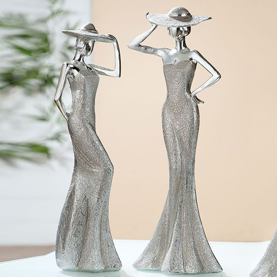 Read more about Terrell polyresin lady diva hands on hat sculpture in silver