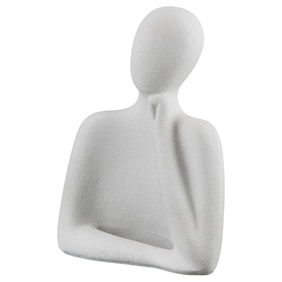Product photograph of Terrell Polyresin Reflection Sculpture In White from Furniture in Fashion