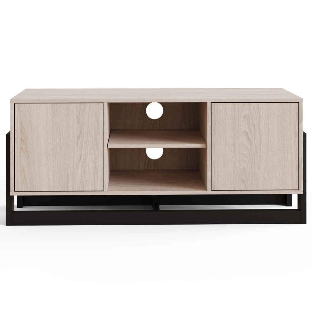Terrell Wooden TV Stand With 2 Doors In Oak