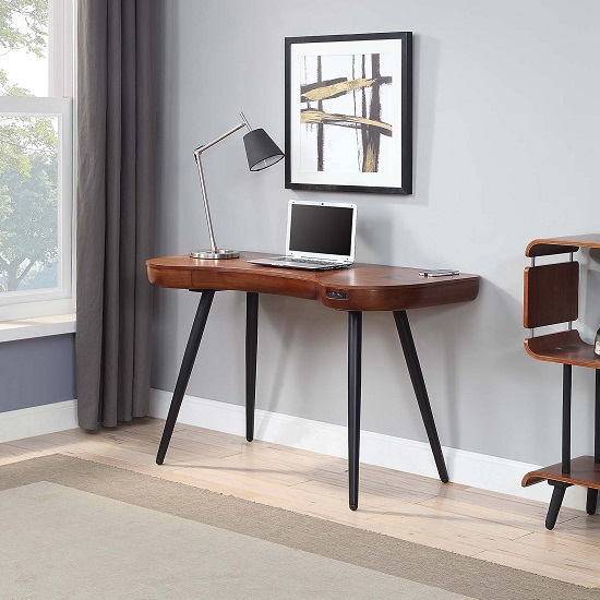 Read more about Terrence wooden laptop desk in walnut finish