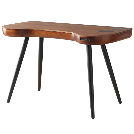 Terrence Wooden Laptop Desk In Walnut Finish