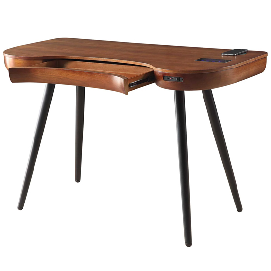 Terrence Wooden Laptop Desk In Walnut Finish