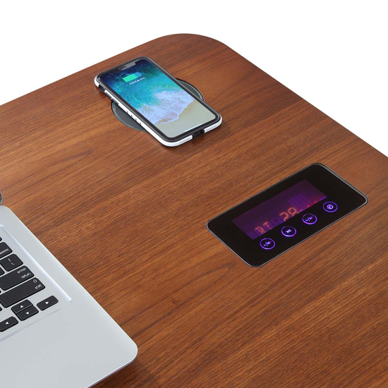 Terrence Wooden Laptop Desk In Walnut Finish