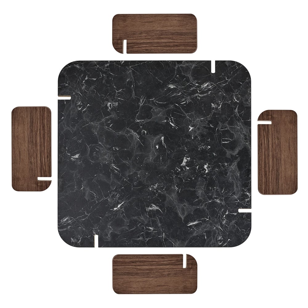 Albury Square Wooden Coffee Table in Lotus and Walnut