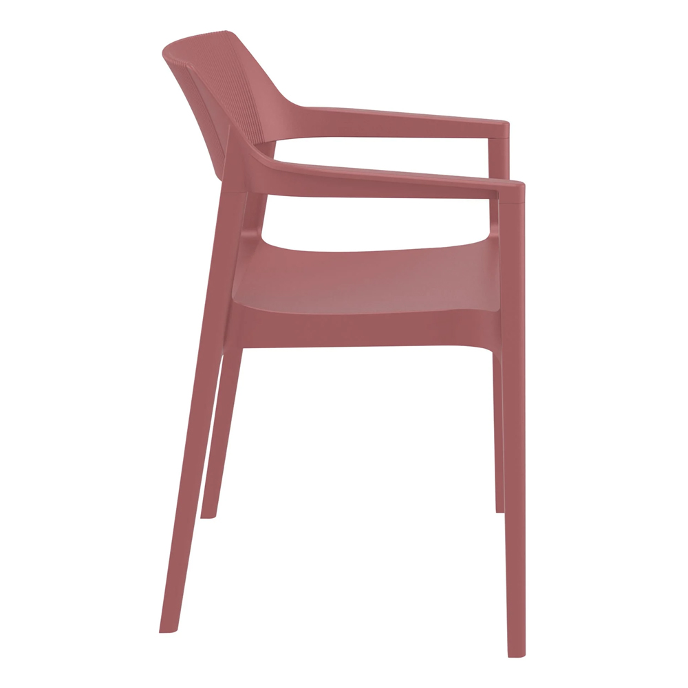 Tervel Polypropylene Stacking Armchair in Marsala
