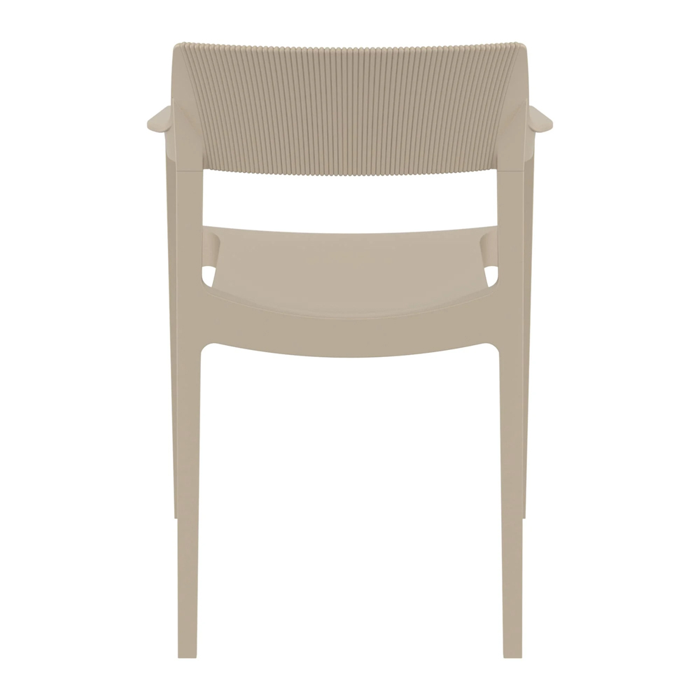 Tervel Polypropylene Stacking Armchair in Taupe