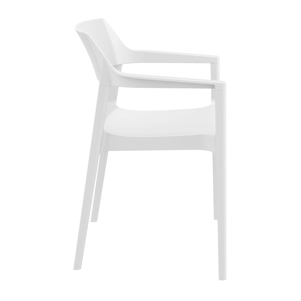 Tervel Polypropylene Stacking Armchair in White