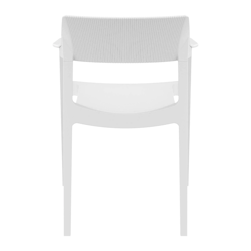 Tervel Polypropylene Stacking Armchair in White
