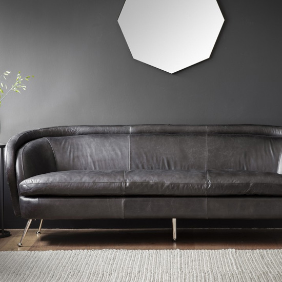 Tesoro Faux Leather 3 Seater Sofa In Black_2
