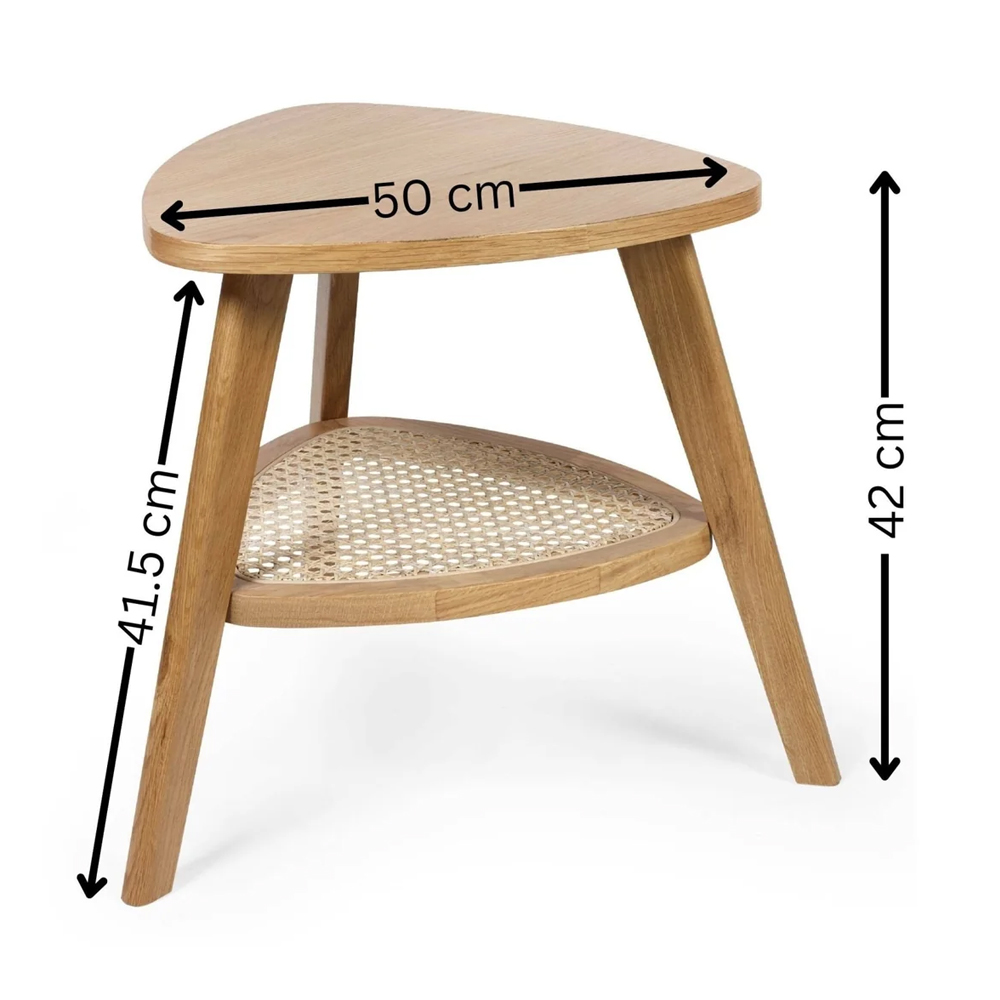Tetonia Wooden Side Table - Light Brown