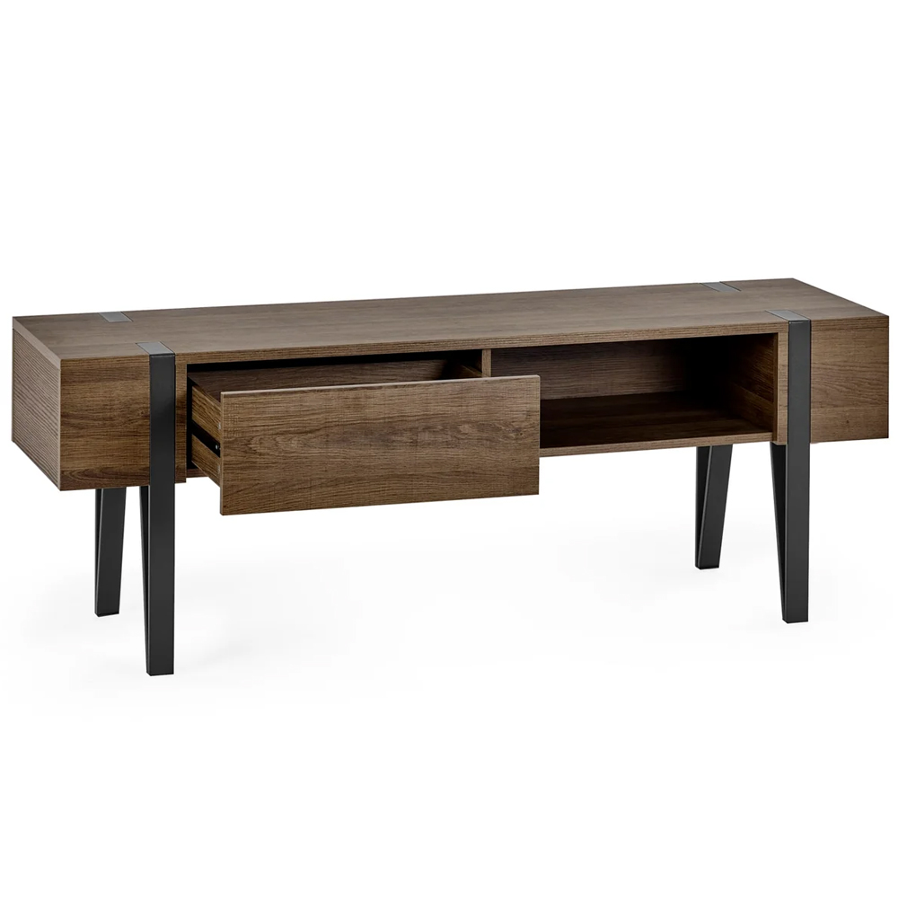 Tetonia Wooden TV Stand With 1 Drawer - Brown
