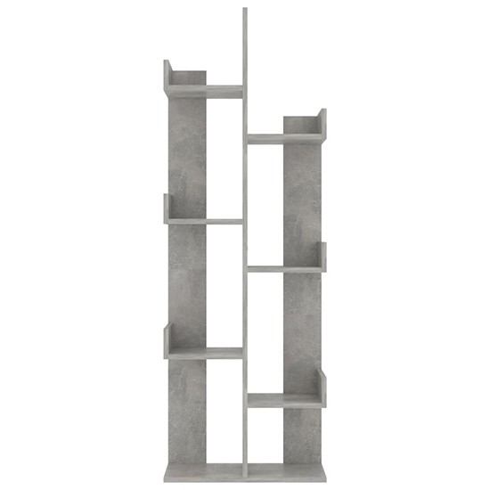 Tevin Wooden Bookshelf With 8 Compartments In Concrete Effect_4