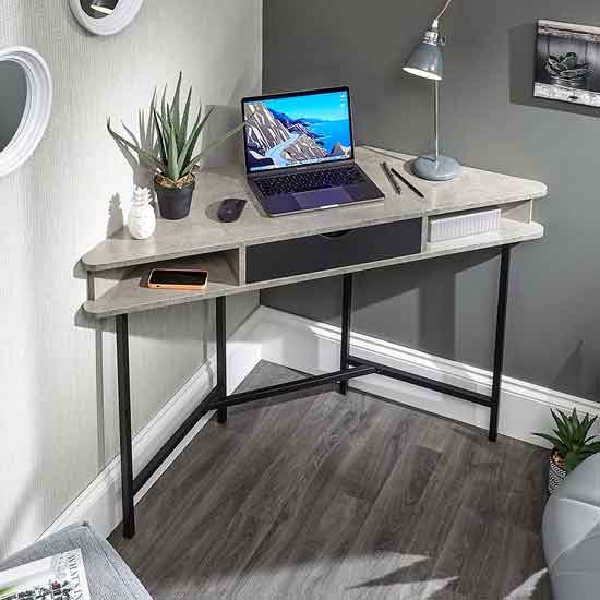 Thrupp Corner Wooden Computer Desk In Concrete Effect_1
