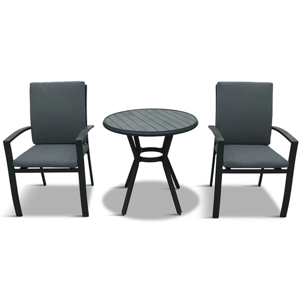 Thirsk Garden Aluminium Top Bistro Set in Graphite Grey