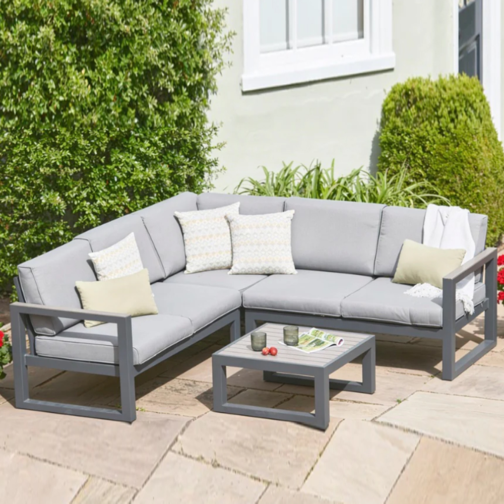 Thirsk Garden Aluminium Top Lounge Set in Graphite Grey