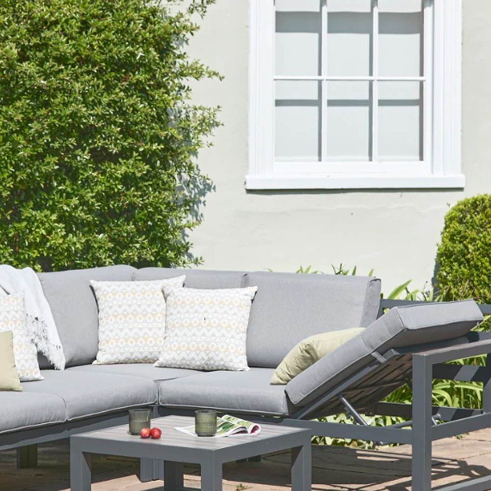 Thirsk Garden Aluminium Top Lounge Set in Graphite Grey