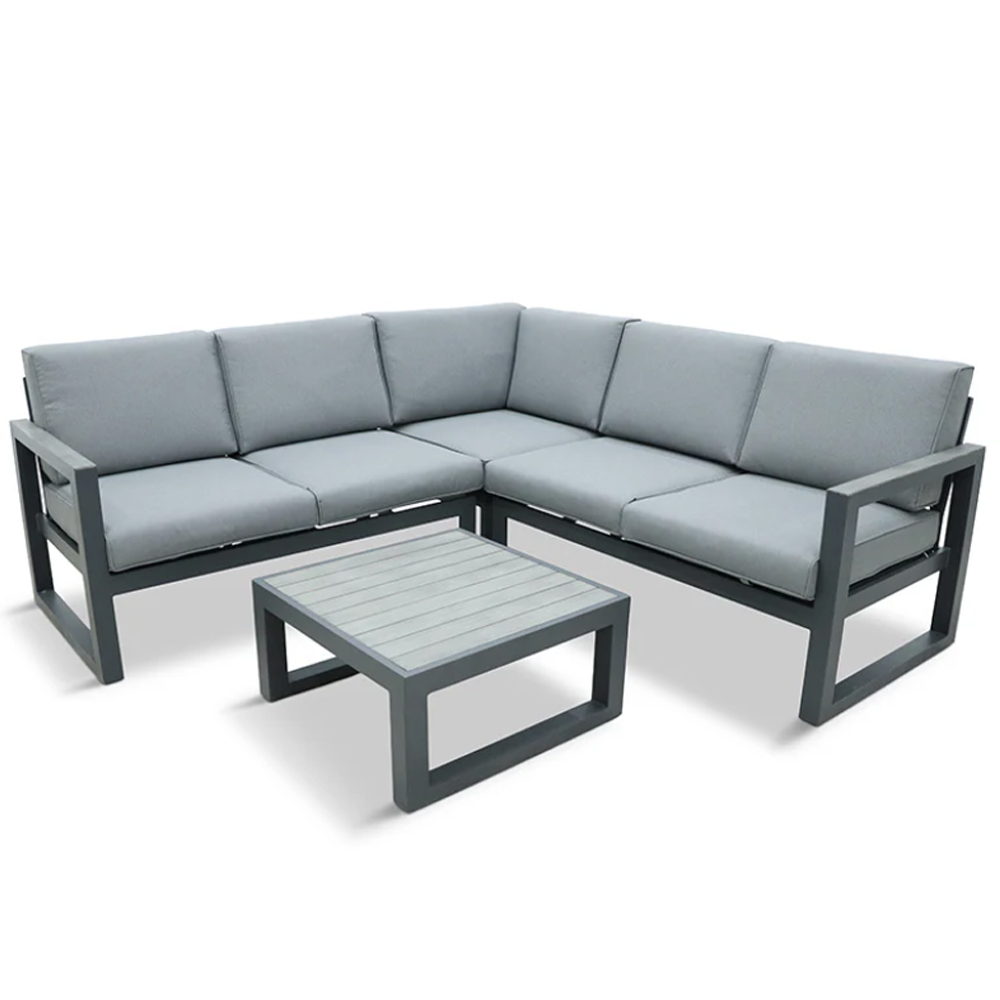 Thirsk Garden Aluminium Top Lounge Set in Graphite Grey
