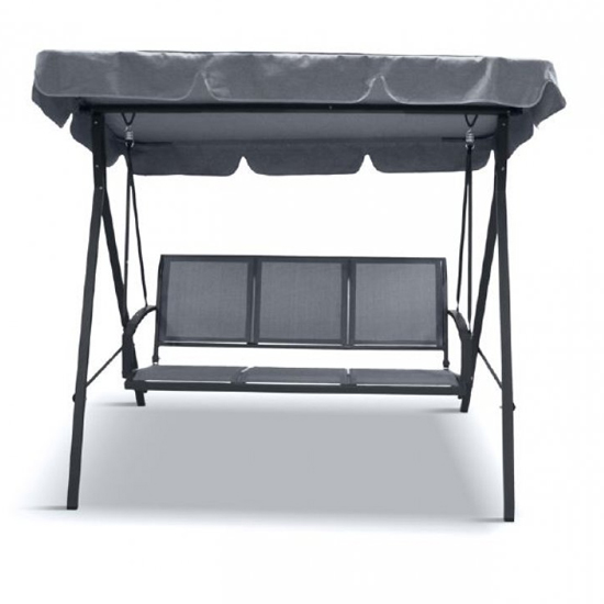 Thirsk Outdoor 3 Seater Swing Seat In Graphite Grey_2